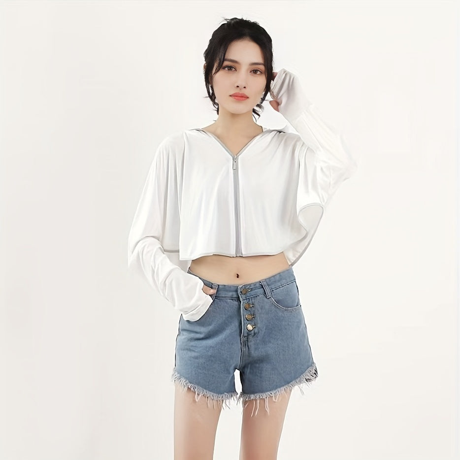 Ponytail Sunproof Shawl Summer Hoodie Sun Jacket UV Protection