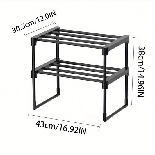 Metal 3-Layer Shoes Rack Standing Shoes Storage Shelf