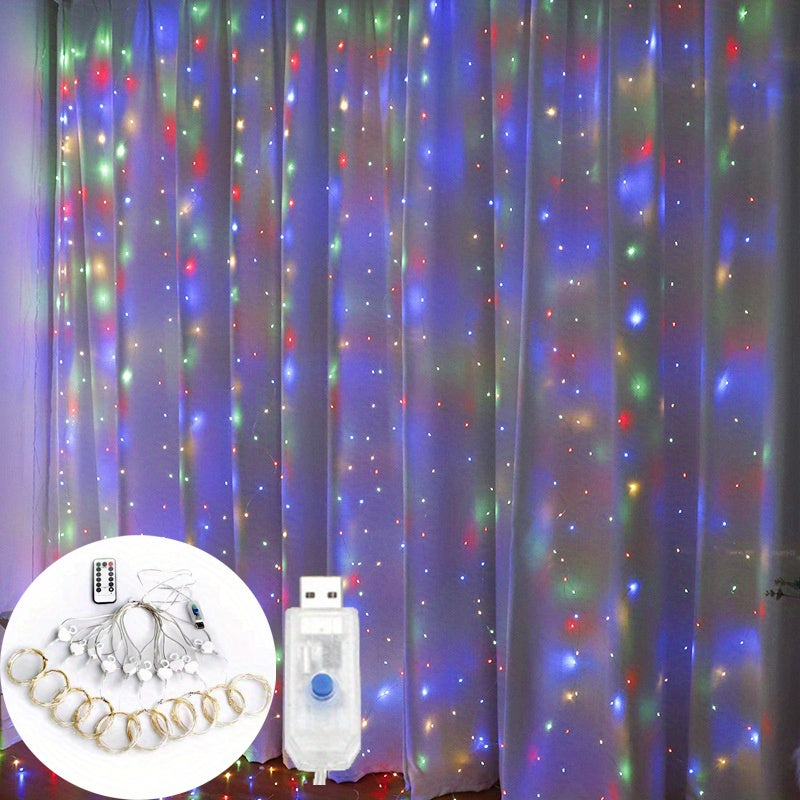 300LED Crystal Lights USB Power Supply Remote Control Halloween Decoration