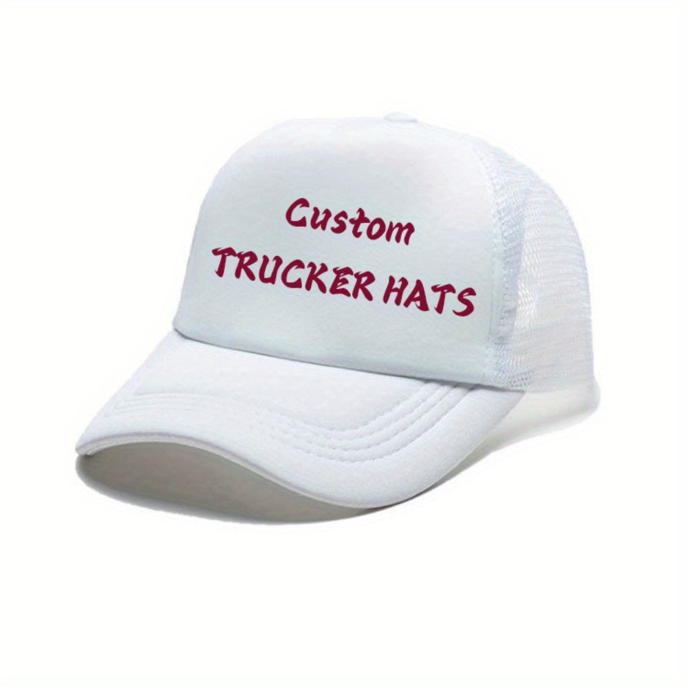 Personalized Custom Truck Driver Hats Two Tone Green Lightweight Foam Base
