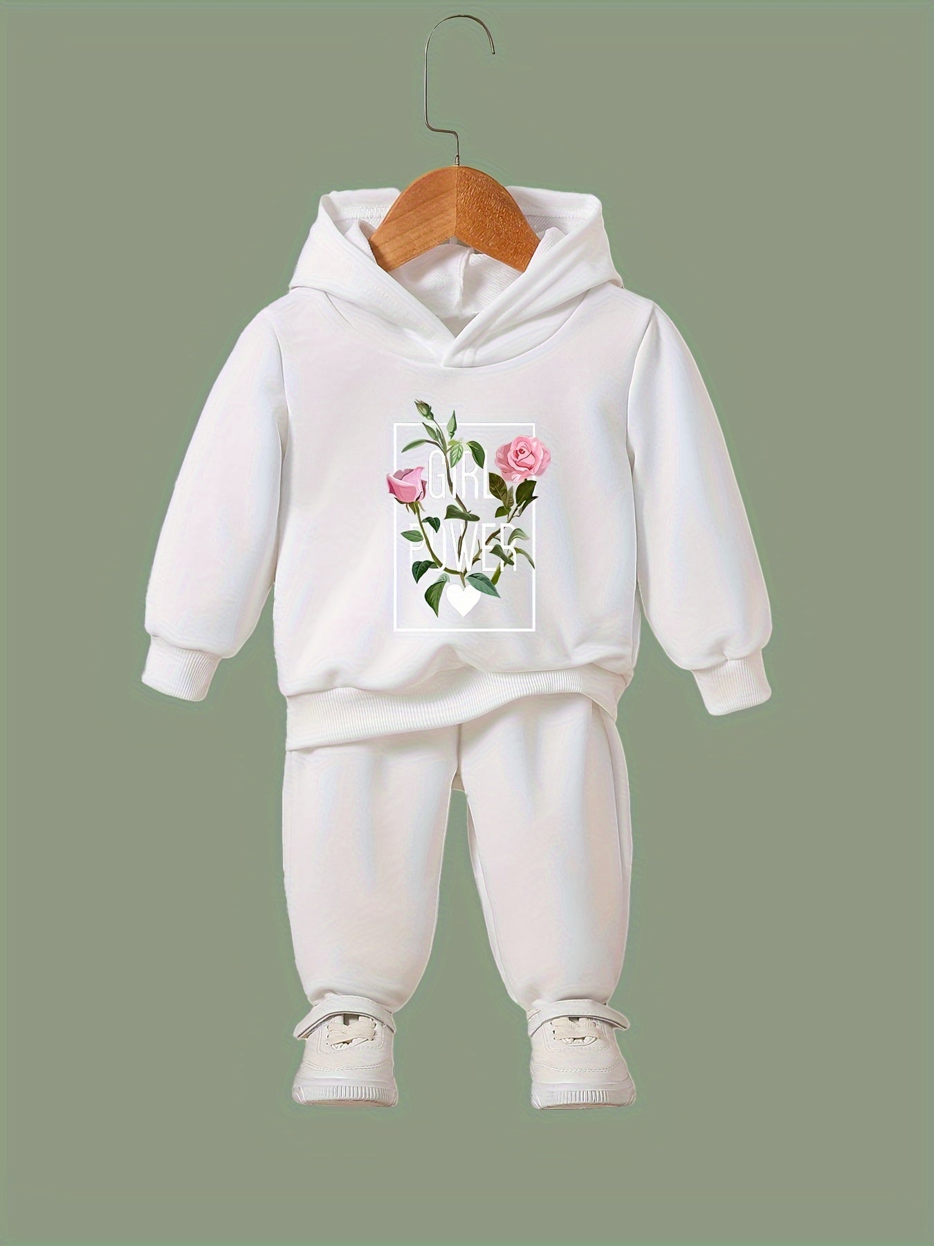 Flower Long Sleeve Hoodie Girls Comfy Sweatshirt