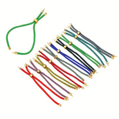 Adjustable Nylon Cord Slider With Brass Findings Mixed for DIY Bracelet Making