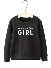 Girls Mama's Girl Crew Neck Sweatshirt Top Long Sleeve Pullovers