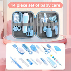 14pcs Baby Care Kit Grooming Set Ear Spoon Clippers Comb Brush Medicine Feeder