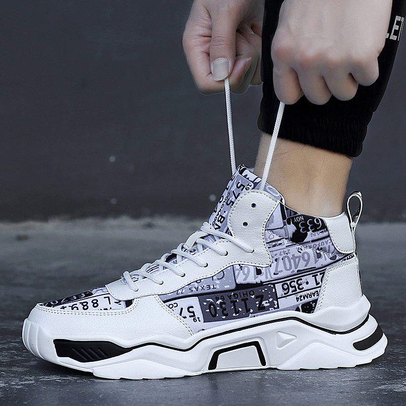 Men's Figure Graphic Lace Up Shoes