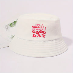 GOOD Print Bucket Hat Casual Fisherman Cap Basin Hat For Women Men