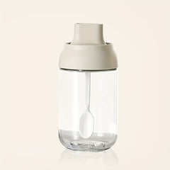 Clean & Hygienic Seasoning Bottle with Spoon Lid Salt Jar Set
