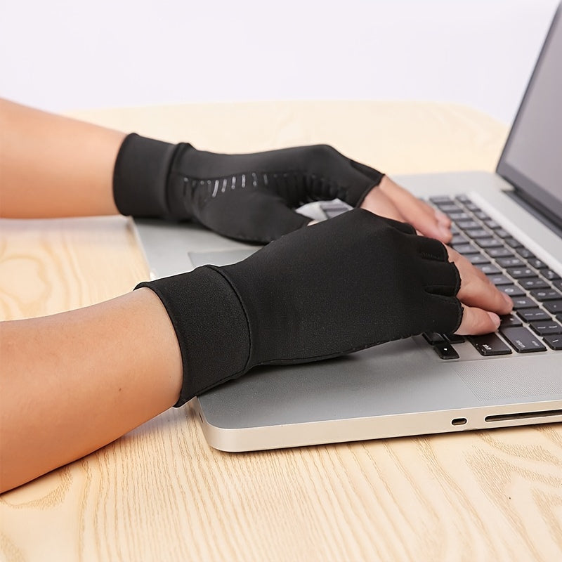 Copper Fiber Half Finger Training Gloves for Indoor Sports
