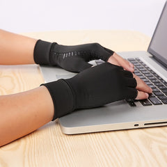 Copper Fiber Half Finger Training Gloves for Indoor Sports