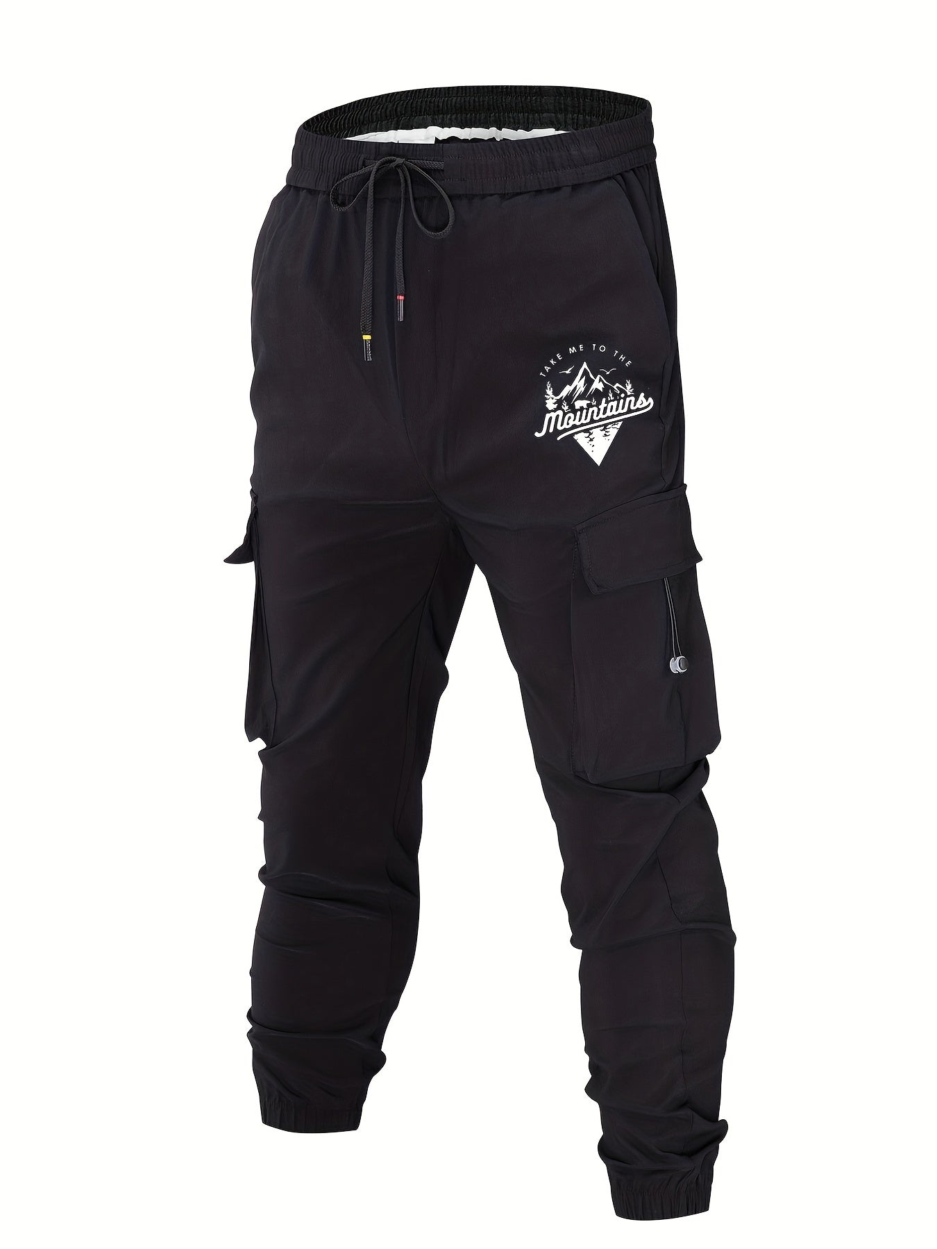 Loose Fit Cargo Pants Men's Drawstring Joggers