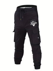 Loose Fit Cargo Pants Men's Drawstring Joggers