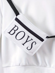 Boys 3pcs Hoodie Sweatshirt & Pants Set GOOD MOOD BOYS Print
