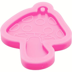 Mushroom Silicone Resin Keychain Mold Epoxy Pendant Mold DIY Jewelry Crafts