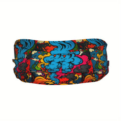 Hippie Style Unisex Sports Headband Sweat Wicking Pink Orange