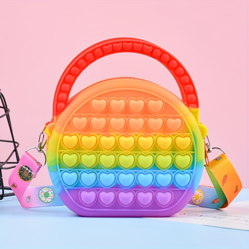 Kid's Heart Shape Anti Stress Messenger Bag