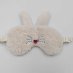 Cute Rabbit Ears Plush Eye Mask for Travel Rest