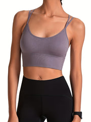Criss Cross Back Sports Bra Yoga Fitness Bra