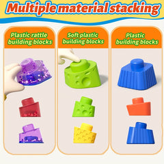 Montessori Baby Stacking Blocks Colorful Sensory Toy