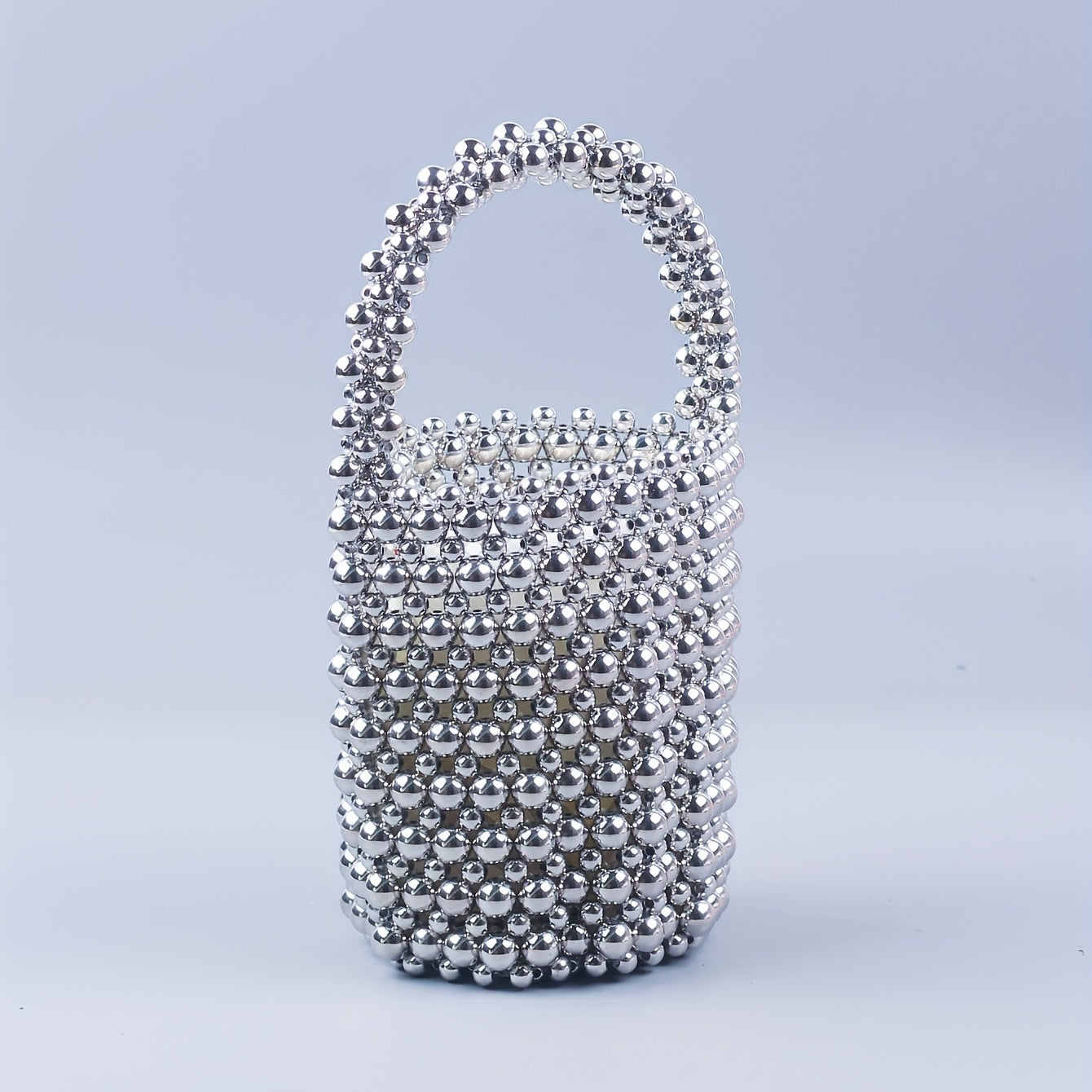 Mini Beaded Bucket Bag Handbag for Wedding Party Prom