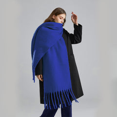 Winter Thick Tassel Scarf Warm Fuzzy Cold Windproof Chunky Scarf