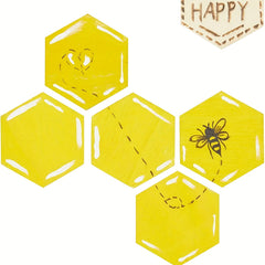 Wooden Hexagon Coaster DIY Painting Puzzle Game for Parties