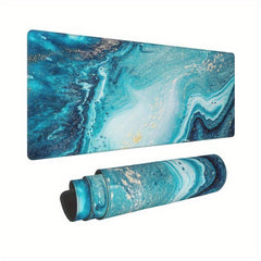 Marble Style Mouse Pad Gaming Mouse Pad 80x30cm Non-Slip Rubber Base Desk Mat
