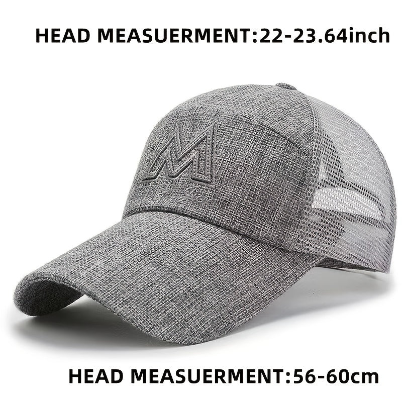 Men's Summer Fishing Baseball Cap Breathable Sporty Peaked Cap