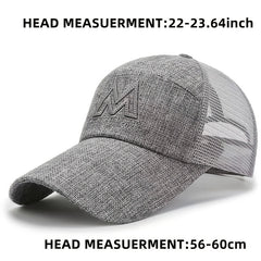 Men's Summer Fishing Baseball Cap Breathable Sporty Peaked Cap
