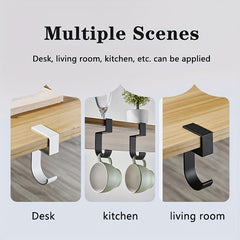 Portable Hook for Hanging Items on Desktops and Cabinets
