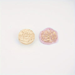 Christmas Snowman 3D Embossed Fire Paint Brass Stamp 40mm Round
