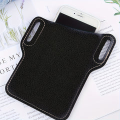 Men's Faux Leather Waist Bag Phone Case for Outdoor Sports