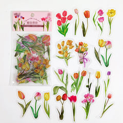 40pcs Adorable Plant & Flower Stickers for Crafts Scrapbooking Journals