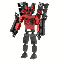 Toilet TV Man Building Blocks Fun Gift