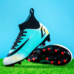 Youth Spiked Soccer Shoes - Lightweight Outdoor Training Football Shoes