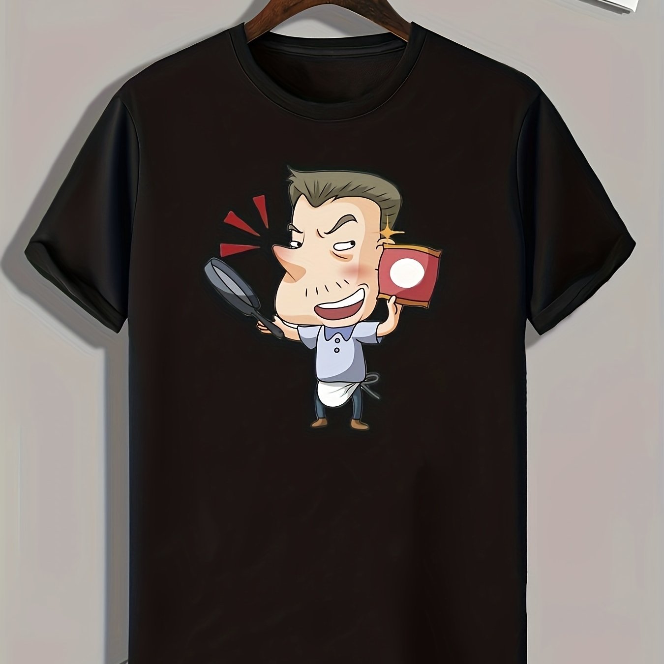 Cartoon Boy Print Men's T-shirt for Summer