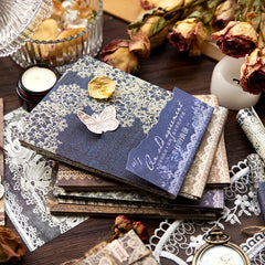40pcs Vintage Distressed Paper Set for Hand Account Book Backgrounds