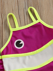 Toddler Girls Fish Shaped Cami One Piece Swimsuit