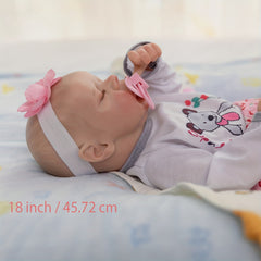 Realistic 45-72cm Reborn Baby Doll Soft Vinyl Toy for Kids