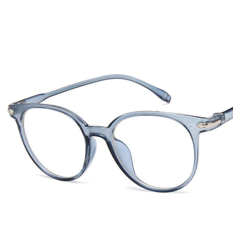 Clear Lens Glasses For Women Men Cat Eye Round PC Frame Eyeglasses