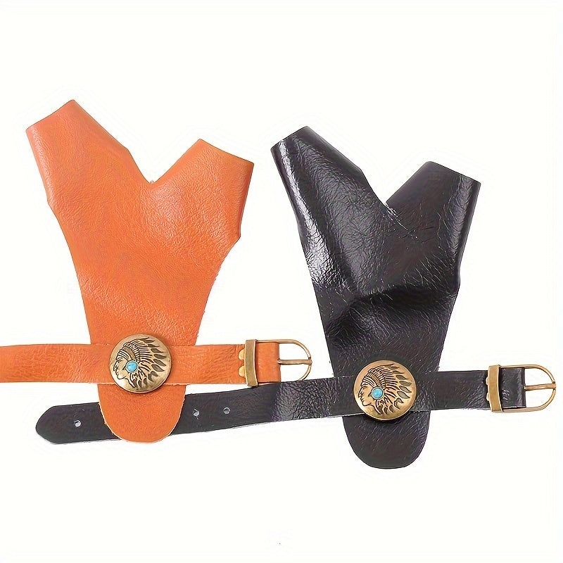 Archery Hand Guard Traditional Bow Finger Guard PU Leather Archery Glove