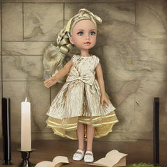 14 Inch BJD Doll Full Vinyl Doll with Clothes for Kids Girl Gift