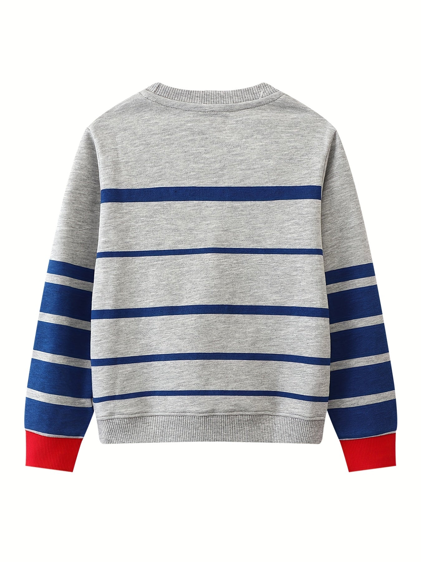 Dinosaur Boys Sweater Round Neck Long Sleeve Knit Pullover Top