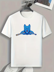 Angry Animal Print Men's Graphic T shirt Casual Comfy Tees For Summer