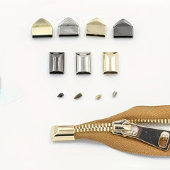 10pcs Leather Gear Hardware Metal Zipper Pull Bag Accessories