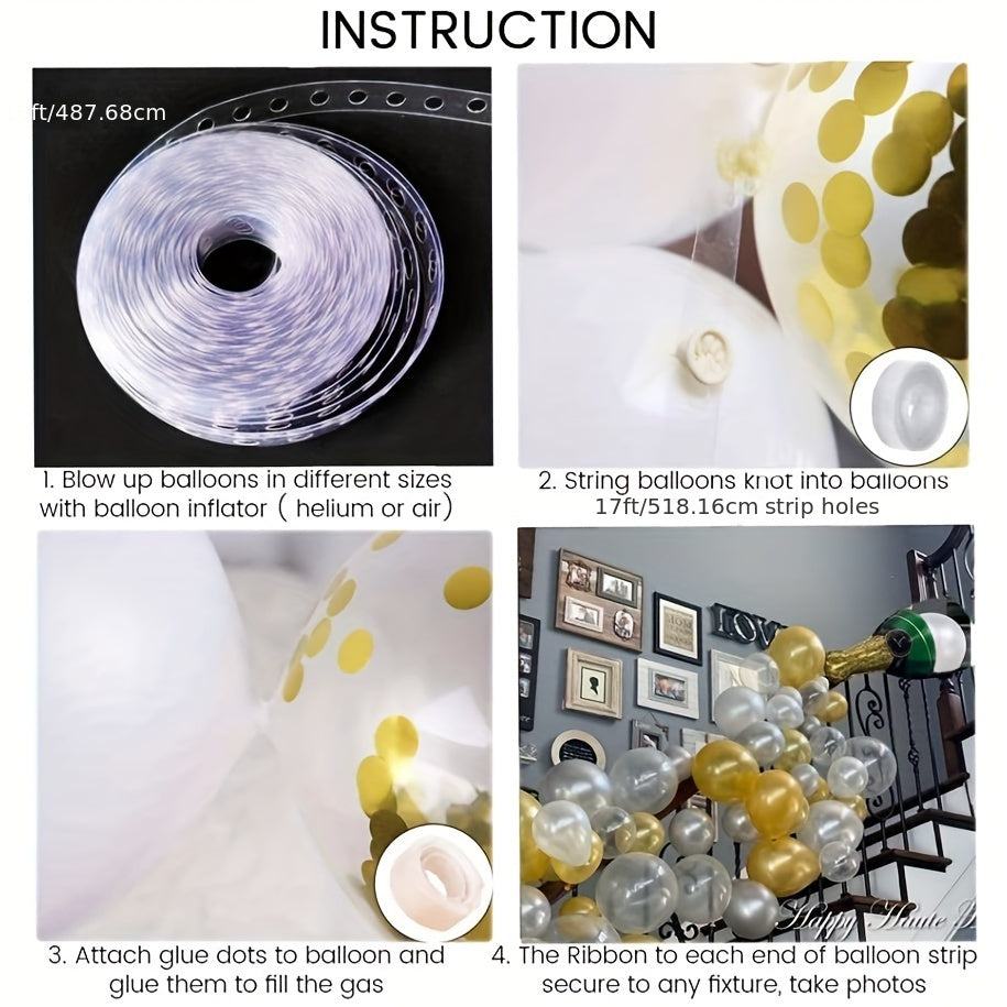 Champagne Bottle Balloon Garland Arch Kit Happy Year Decorations for Party