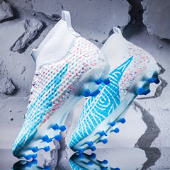 Kid's Outdoor Striped Soccer Cleats Anti Skid Shoes for Training