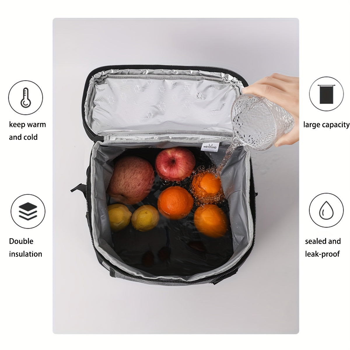 Large Capacity Red Wine Insulated Backpack for Outdoor Picnics