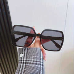 Square Large Frame Shade Sunglasses Women UV Protection Unisex