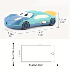 Kids' Interactive Music & Projection Phone Toy with Cartoon Car Learning Gift