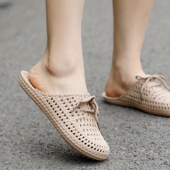 Women's Solid Mules Casual Hollow Out Summer Shoes Lightweight